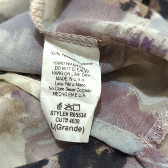 Vintage | Blush | Highneck Halter Top | Floral | Shabby Chic | Summer | Chiffon - Picture 8 of 8